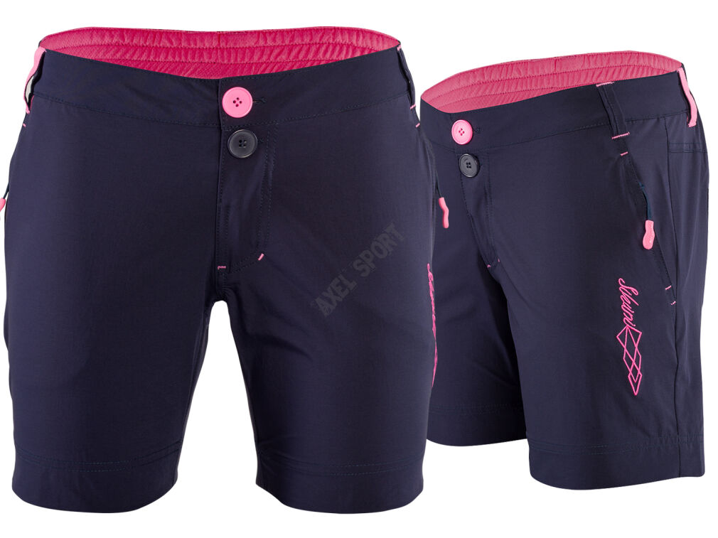 Spodenki rowerowe sportowe damskie SILVINI Ciane - navy - pink (3290)