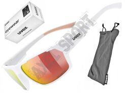 Okulary rowerowe przeciwsłoneczne UVEX Sportstyle 233P white matt S3