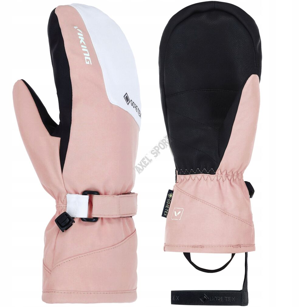 Rękawice narciarskie damskie VIKING Sherpa GTX Mitten 2.0 Pink-White