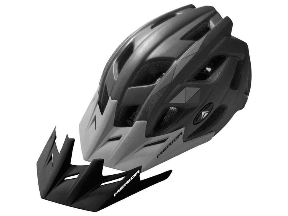 Kask MERIDA PSYCHO - black graphite / dwa daszki