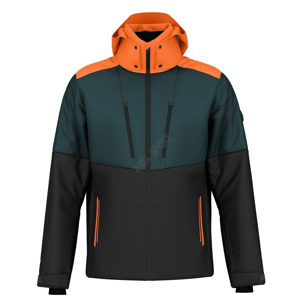 Kurtka narciarska męska HEAD NEO black-green-orange