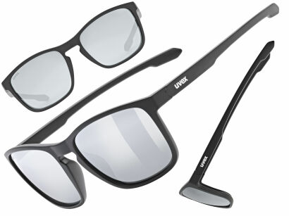 Okulary rowerowe UVEX LGL 52 black matt (mirror silver) S3