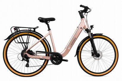 Rower elektryczny damski STORM E-Diamond PRO (28'') R19 łosoś