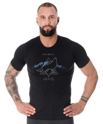 Koszulka termoaktywna Brubeck Active Wool czarna XL