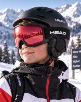 Gogle narciarskie juniorskie HEAD CONTEX Yuki red black (S1) - 2