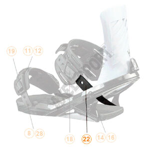 Pasek do wiązań snowboardowych HEAD ankle adjust strap (378420) 2szt. - 2