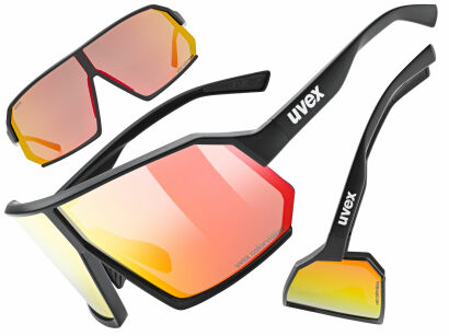 Okulary rowerowe UVEX Sportstyle 237 CV black matt (mirror red) S2