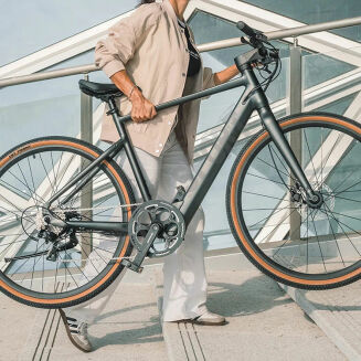Rower elektryczny gravel miejski FIIDO C21 (28'') Grey - 5