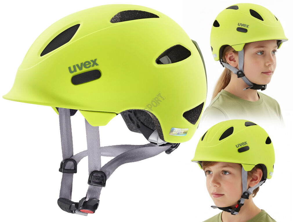 Kask rowerowy dziecięcy Uvex Oyo yellow/moss green