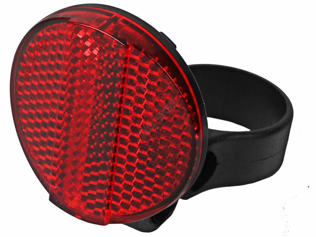 ODBLASK ROWEROWY TYLNY CZERWONY OKRĄGŁY DŁ (27,2mm)