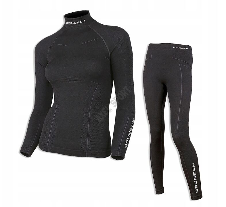 Komplet Bielizny damskiej termoaktywna Brubeck EXTREME WOOL czarny XL