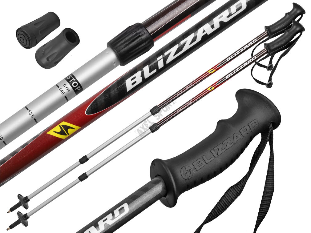 Kije trekkingowe regulowane BLIZZARD CHALLENGE 3 red 65-140 cm