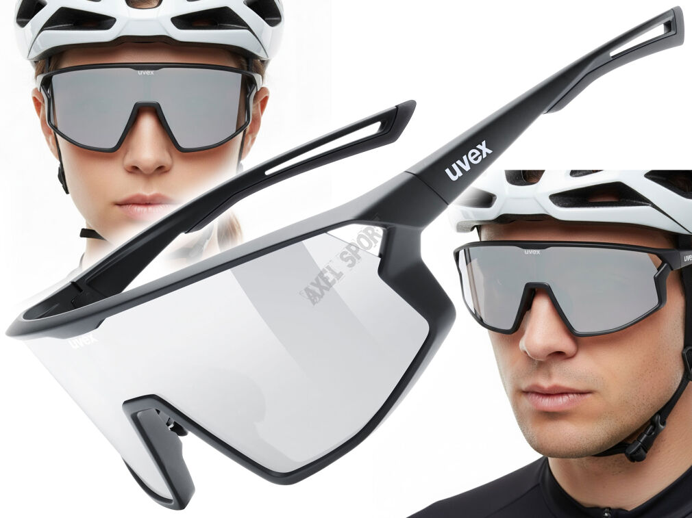 Okulary rowerowe przeciwsłoneczne UVEX Skyryse black matt/mirror silver S3