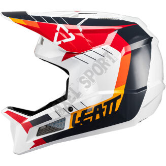Kask rowerowy LEATT fullface MTB Gravity 2.0 white/red - 2