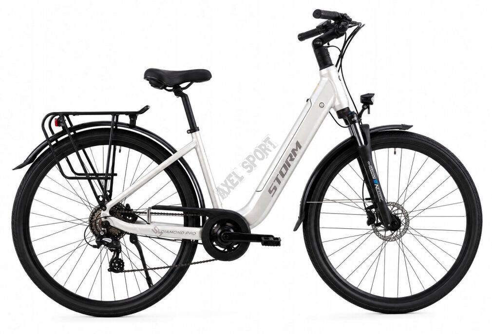 Rower miejski elektryczny Storm E-Diamond PRO (26'') R17 Lady perłowy