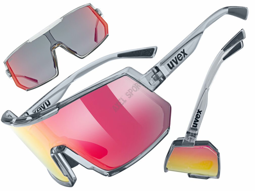 Okulary rowerowe UVEX Sportstyle 235 smoke transparent (mirror red) S2