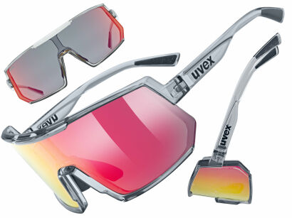 Okulary rowerowe UVEX Sportstyle 235 smoke transparent (mirror red) S2