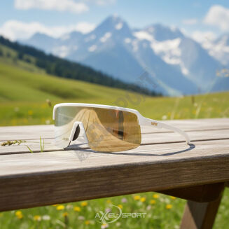 Okulary rowerowe przeciwsłoneczne UVEX Dyrt white matt/mirror gold (S3) - 2