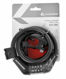 Zapięcie rowerowe spirala na szyfr KROSS KZS 200L 12x120 - 5