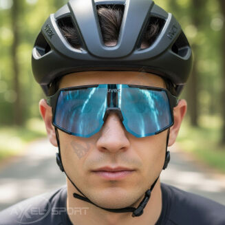 Okulary rowerowe przeciwsłoneczne UVEX Sequenze black matt/blue (S3) - 2
