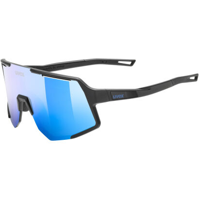 Okulary rowerowe przeciwsłoneczne UVEX Sequenze black matt/blue (S3)