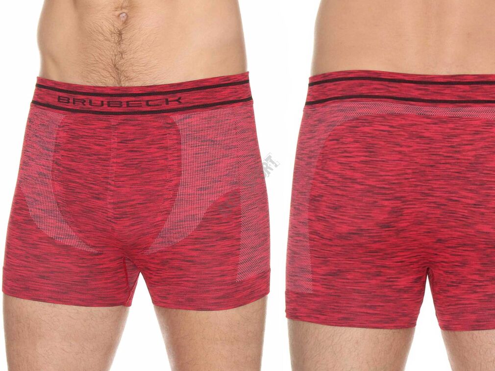Bokserki męskie BRUBECK FUSION ciemnoczerwone L