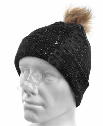 Damska czapka zimowa OUTHORN pompon CAD609 głęboka czerń S/M