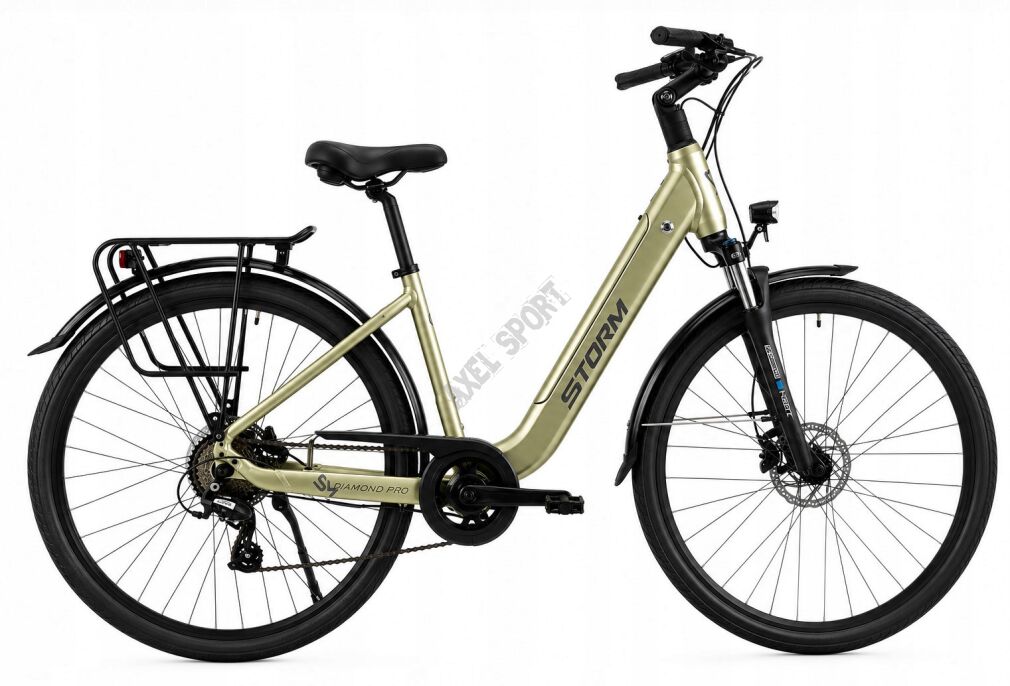 Rower miejski elektryczny Storm E-Diamond PRO (26'') R17 Lady pistacjowy