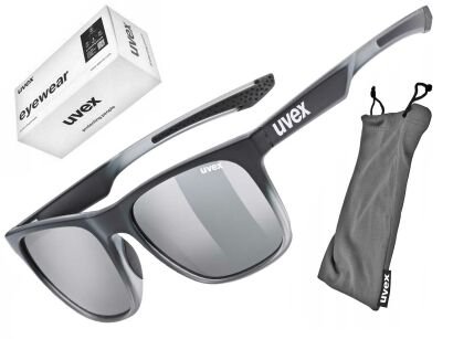 Okulary rowerowo sportowe Uvex LGL 42 black/transparent S3
