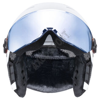 Kask narciarski UVEX Rocket JR visor white 54-58cm - 3
