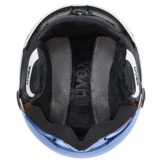 Kask narciarski UVEX Rocket JR visor white 54-58cm - 6