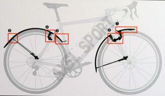 Błotniki rowerowe zestaw SKS SPEEDROCKER (28''/700C) gravel, szosa, cross - 3