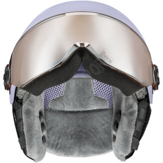 Kask narciarski dziecięcy UVEX Rocket jr. Visor lavender abst S2 - 2