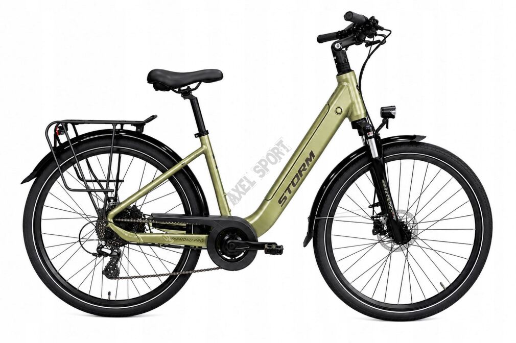 Rower elektryczny miejski STORM E-Diamond PRO Lady (27,5'') R17 pistacjowy