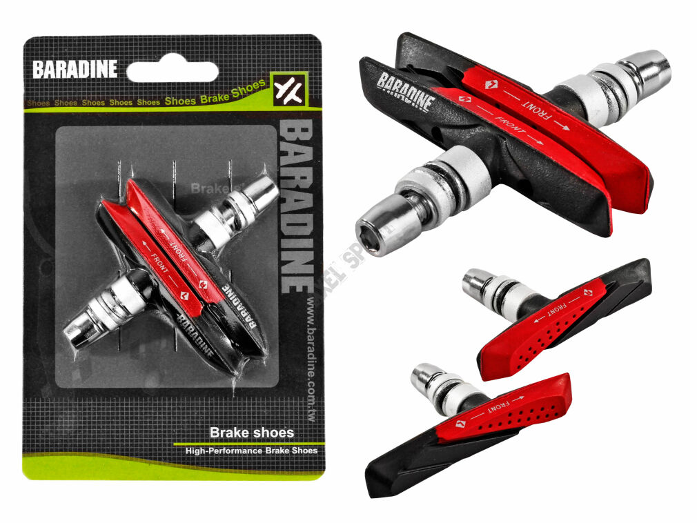 Klocki hamulcowe Baradine MTB-959V BK/RED imbus