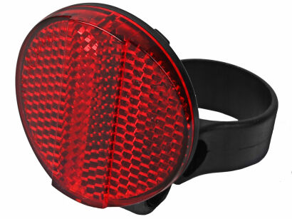 ODBLASK ROWEROWY TYLNY CZERWONY OKRĄGŁY DŁ 30,9 mm