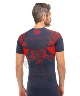 Koszulka termoaktywna męska Brubeck DRY niebiesko/czerwona S - 3