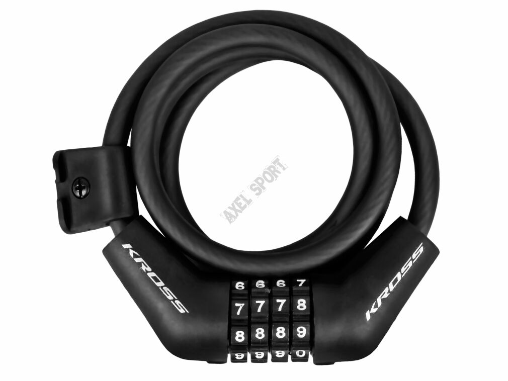 ZAPIĘCIE ROWEROWE SPIRALNE KROSS KZS 110S CZARNE + UCHWYT