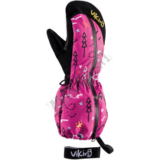 Rękawice jednopalczaste zimowe dziecięce VIKING Snoppy Kids pink - 2