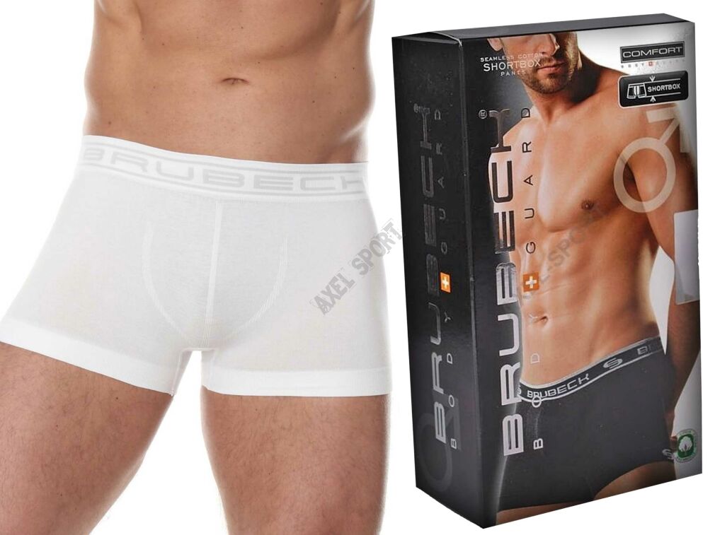 Bokserki męskie BRUBECK SHORTBOX BX10050 białe