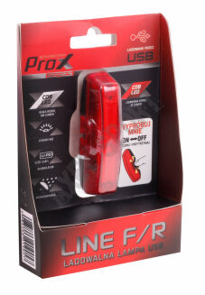 LAMPKA TYLNA PROX LINE R LED COB / 30LM / CZERWONA USB - 8