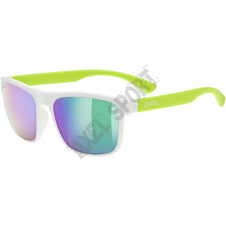 Okulary rowerowe dziecięce UVEX Rookie white-lime matt green S3 - 2