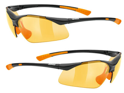 Okulary UVEX Sportstyle 223 - black orange S1