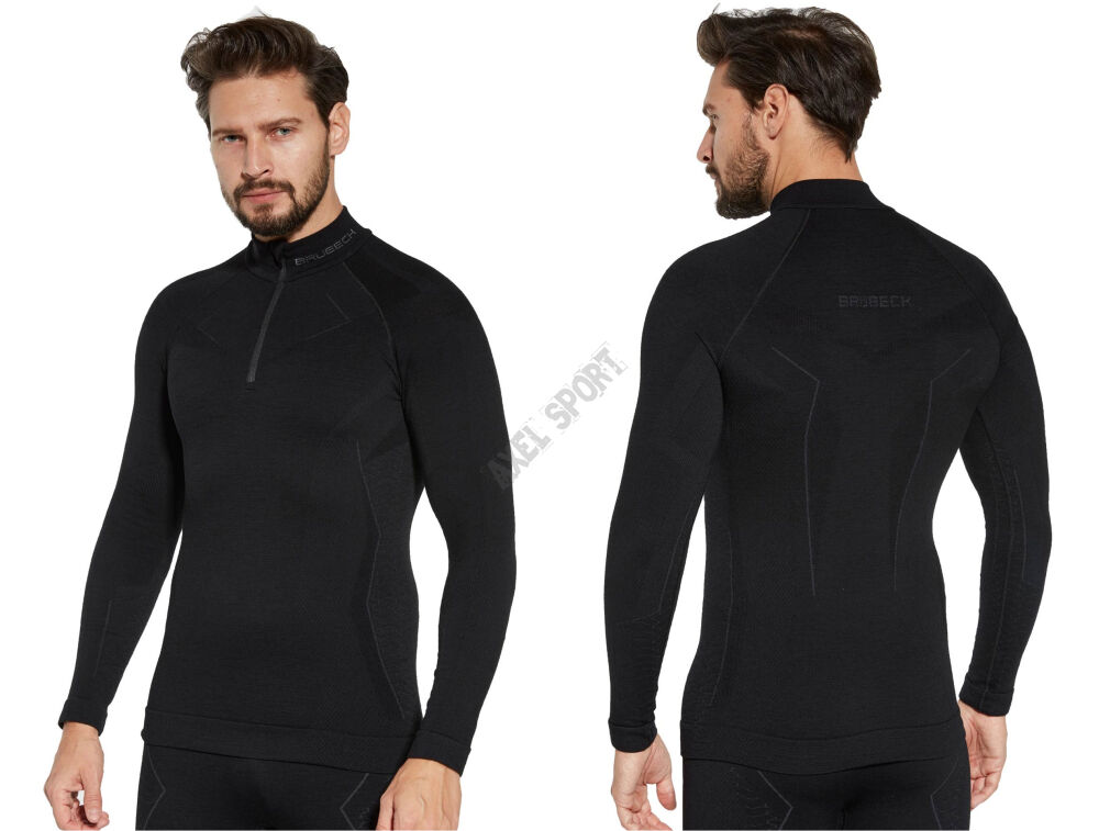 Bluza męska Brubeck Extreme Merino czarna L