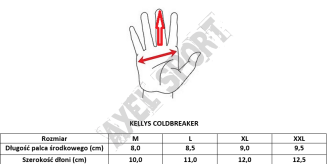 Rękawice zimowe rowerowe, bieganie KELLYS COLDBREAKER - czarne - 4