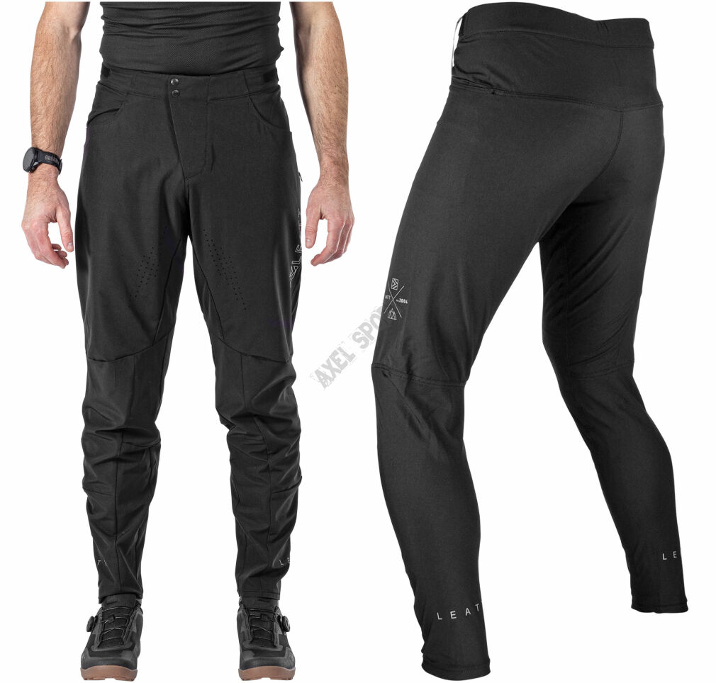 Spodnie rowerowe męskie MTB z wkładką LEATT Trail 2.0 Black