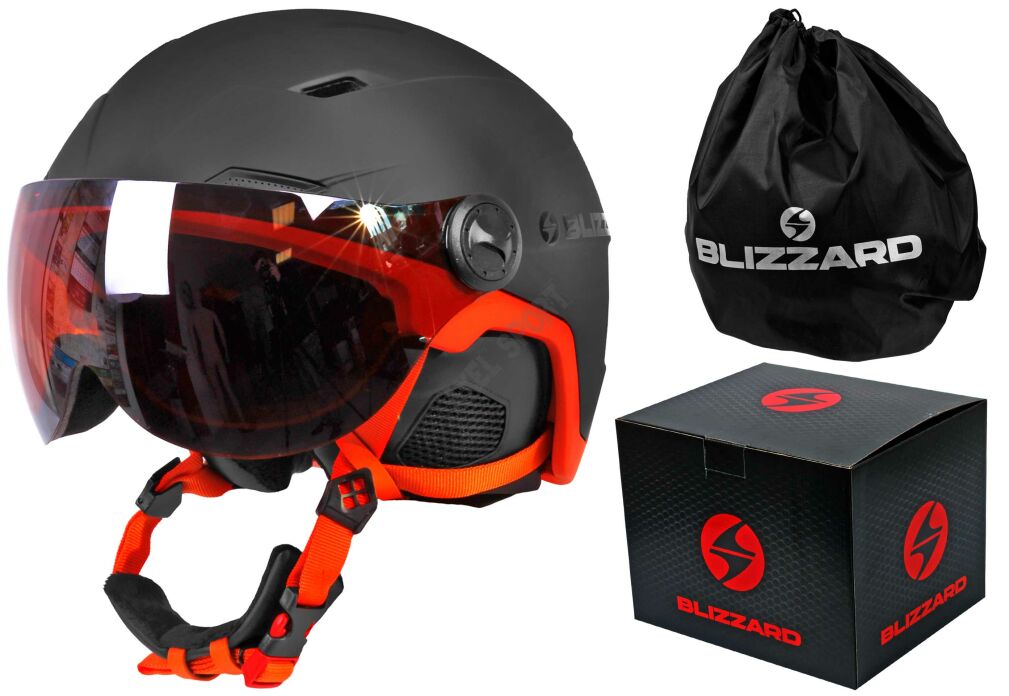 Kask BLIZZARD DOUBLE VISOR black/orange 2019/2020