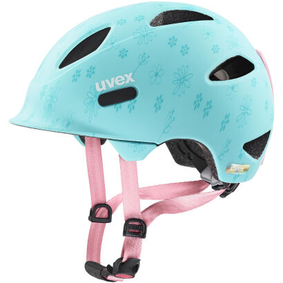 Kask rowerowy dziecięcy UVEX OYO flowers cyan matt
