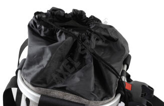 Przedni Kosz na zakupy rowerowy aluminiowo-materiałow 2K SHOPPER HT-416 - szaro czarny - 4