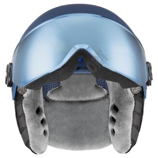 Kask narciarski dziecięcy UVEX Rocket JR visor blue Puzzle - 3
